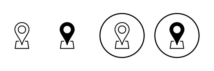 Pin icon vector. Location sign and symbol. destination icon. map pin