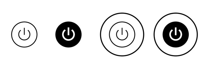 Power icon vector. Power Switch sign and symbol. Electric power