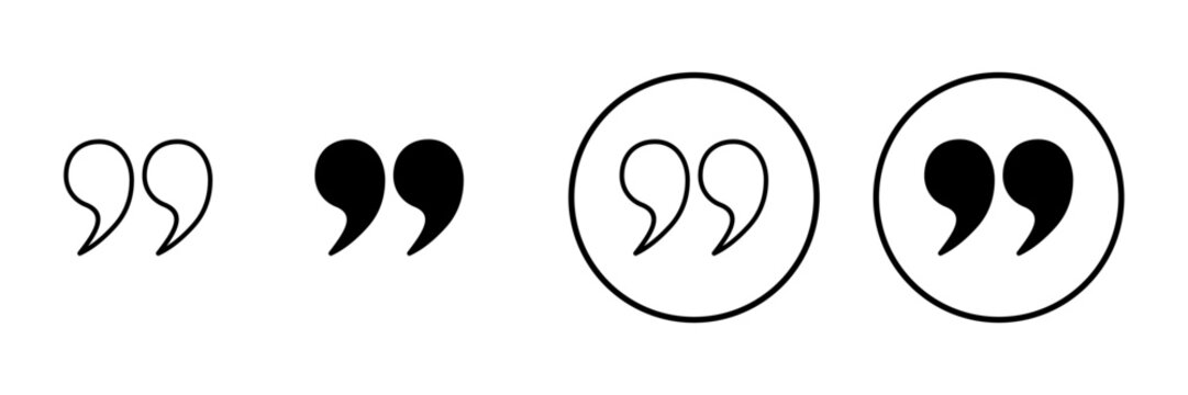 Quote icon vector. Quotation mark sign and symbol