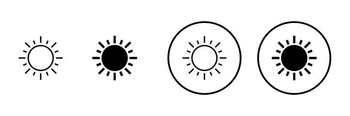 Sun icon vector. Brightness sign and symbol
