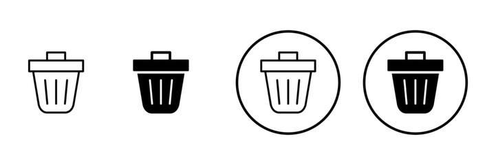 Trash icon vector. trash can icon. delete sign and symbol.