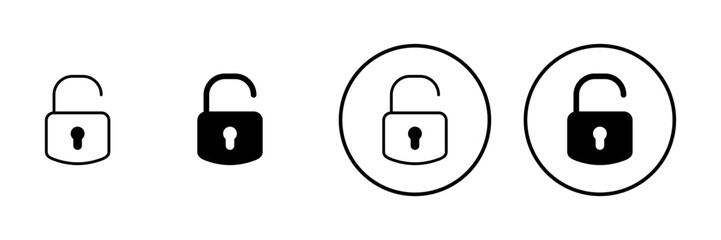 Unlock icon vector. Unlock sign and symbol. unlocked padlock icon