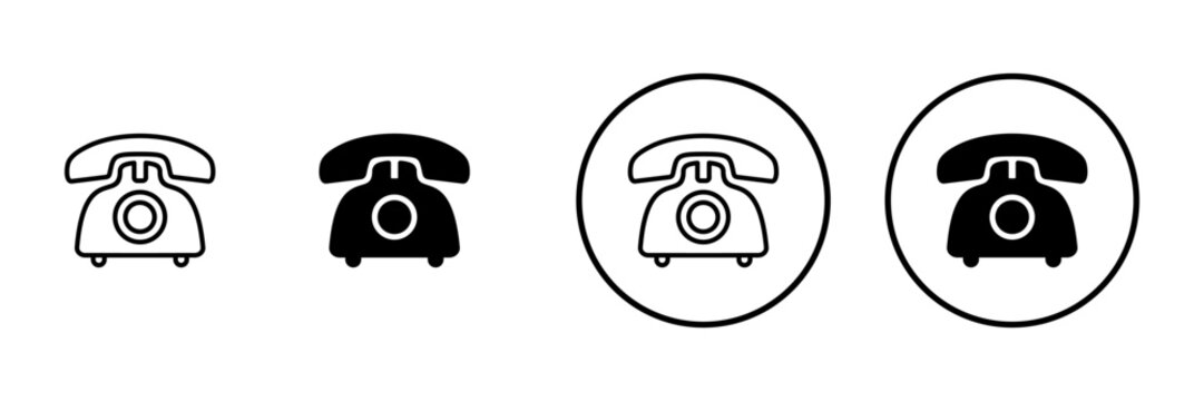 Telephone icon vector. phone sign and symbol