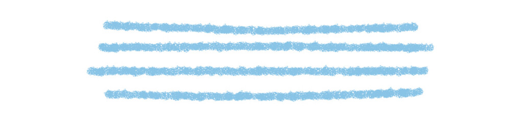 Hand drawn blue chalk underline line and stripe in sketch style. Emphasis and highlight stand out as textured stroke element. This chalk sketch makes a bold underline for creative or school