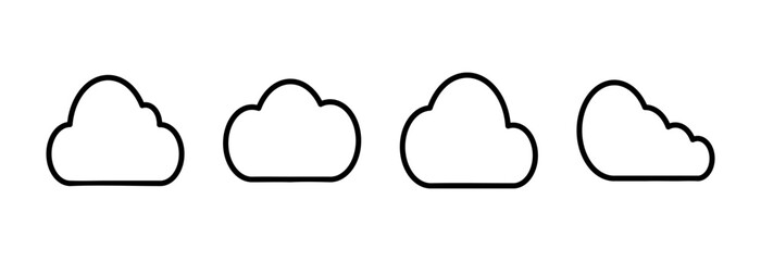 Cloud icon vector illustration. cloud sign and symbol