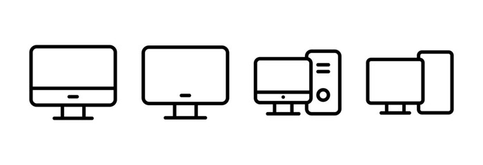 Computer icon vector illustration. computer monitor sign and symbol