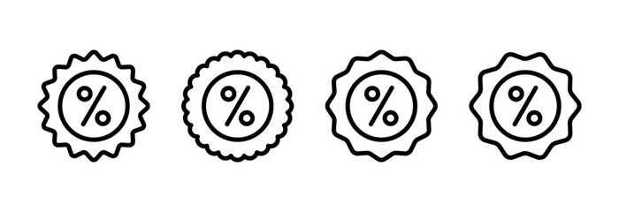 Discount icon vector illustration. Discount tag sign and symbol