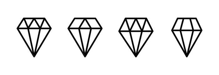 Diamond icon vector illustration. diamond gems sign and symbol