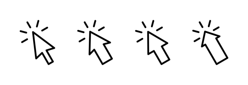 Click icon vector illustration. pointer arrow sign and symbol. cursor icon