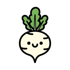 Happy Turnip Cartoon. (2)