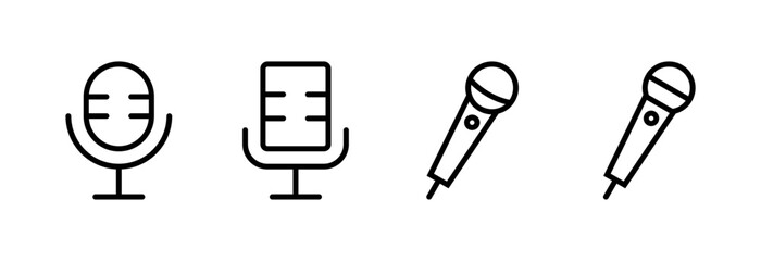 Microphone icon vector illustration. karaoke sign and symbol