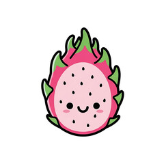 Cute Dragon Fruit Icon. (2)