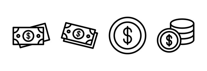 Money icon vector illustration. Money sign and symbol