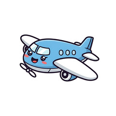 Cute Plane Cartoon.