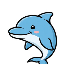 Cute Dolphin Cartoon.