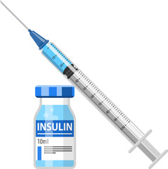 Plastic Medical Syringe and Vial Icon