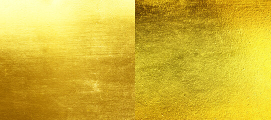 Shiny yellow leaf gold foil