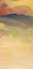 Hand-painted abstract vertical background with gouache paints strokes.