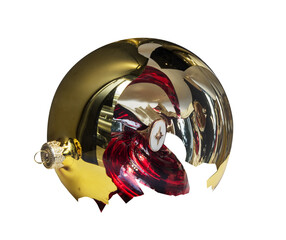 New Years gift ring isolated