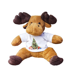 New Years soft toy - a reindeer, isolated