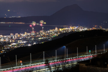 別府の花火（大分県別府市）