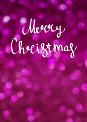 Handwritten Christmas greetings on a photo with space for text