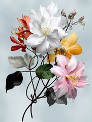 pink orchid on a white background