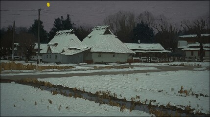 winter landscape with trees