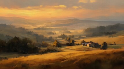 sunrise in the mountains