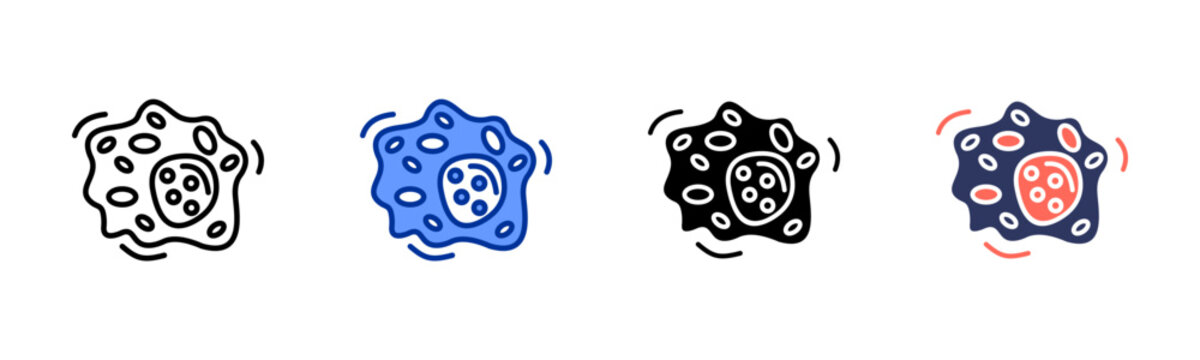 Macrophage Defense icon set multiple style collection