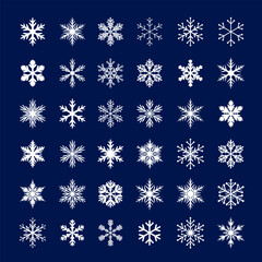 Snowflake outline collection. Logo and graphic elements for marketing and corporate design.