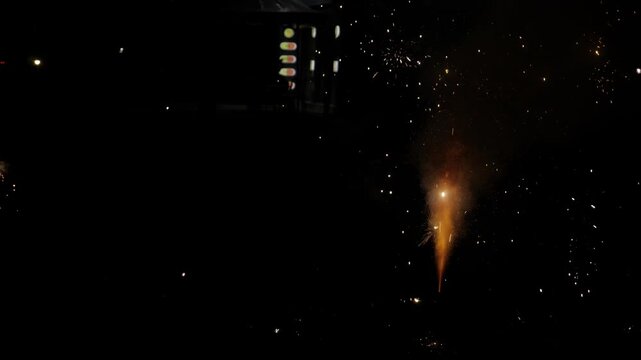 Spectacular Fireworks Eruption  A Visual Feast of Colors and Patterns