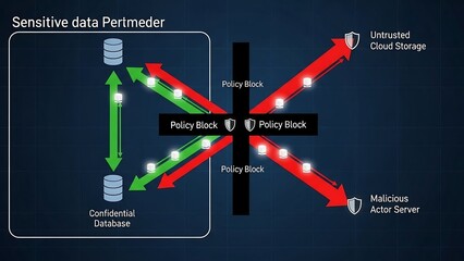 Sensitive Data Perimeter Security with Policy Blocks and Data Flow.