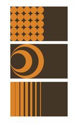 Design template gold unique abstract set