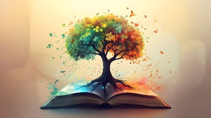 World Poetry Day on March 21 concept presentation abstract, illustration generative ai