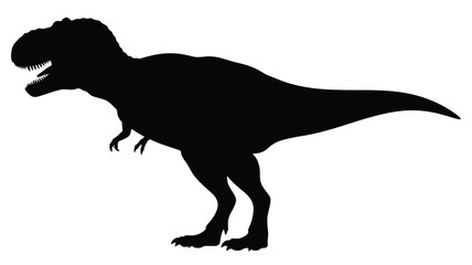 A striking black dinosaur form powerfully rendered in a bold silhouette © inhrvect