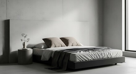 Modern Bedroom with Minimalist Design and Natural Light.