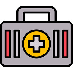 Obraz premium First Aid lineal color icon