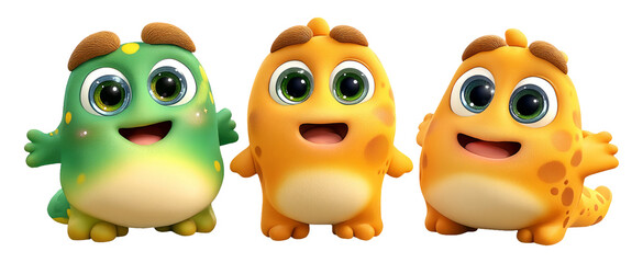 Fototapeta premium Colorful Cosmic Themed Mascots for Celebration Events at Night Illustration