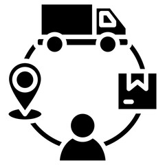 Logistics Management glyph icon