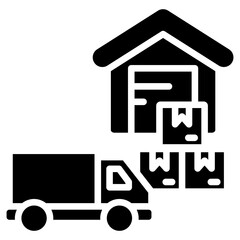 Warehouse Delivery glyph icon