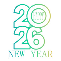 new year Line Gradient Icon