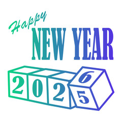 new year Line Gradient Icon