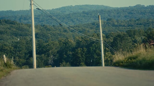 windy road in the mountains 