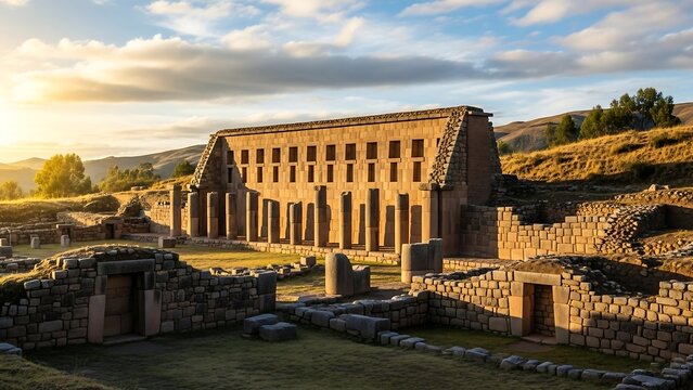 The Temple of Wiracocha at Raqchi, Peru - A Historical Landmark.
