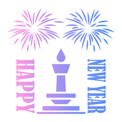 new year Gradient icon