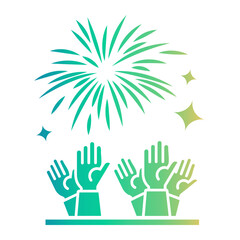 new year Gradient icon