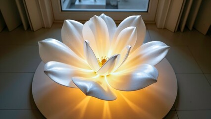 Warm light emitting lotus flower decoration ornament