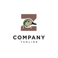 Letter Z Baikal Duck Logo Icon vector