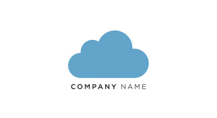 Blue Cloud Logo Design for Technology or Weather Related Business.